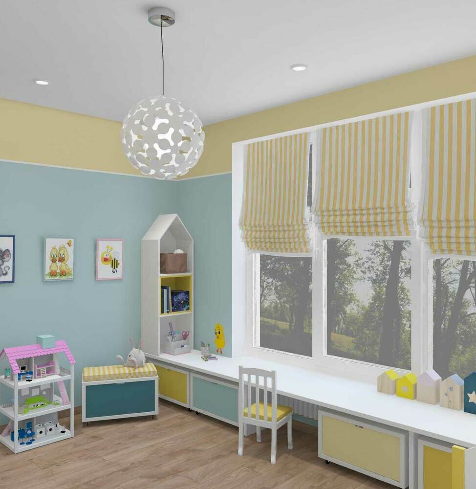 Дизайн детской комнаты "Посчитай утят"