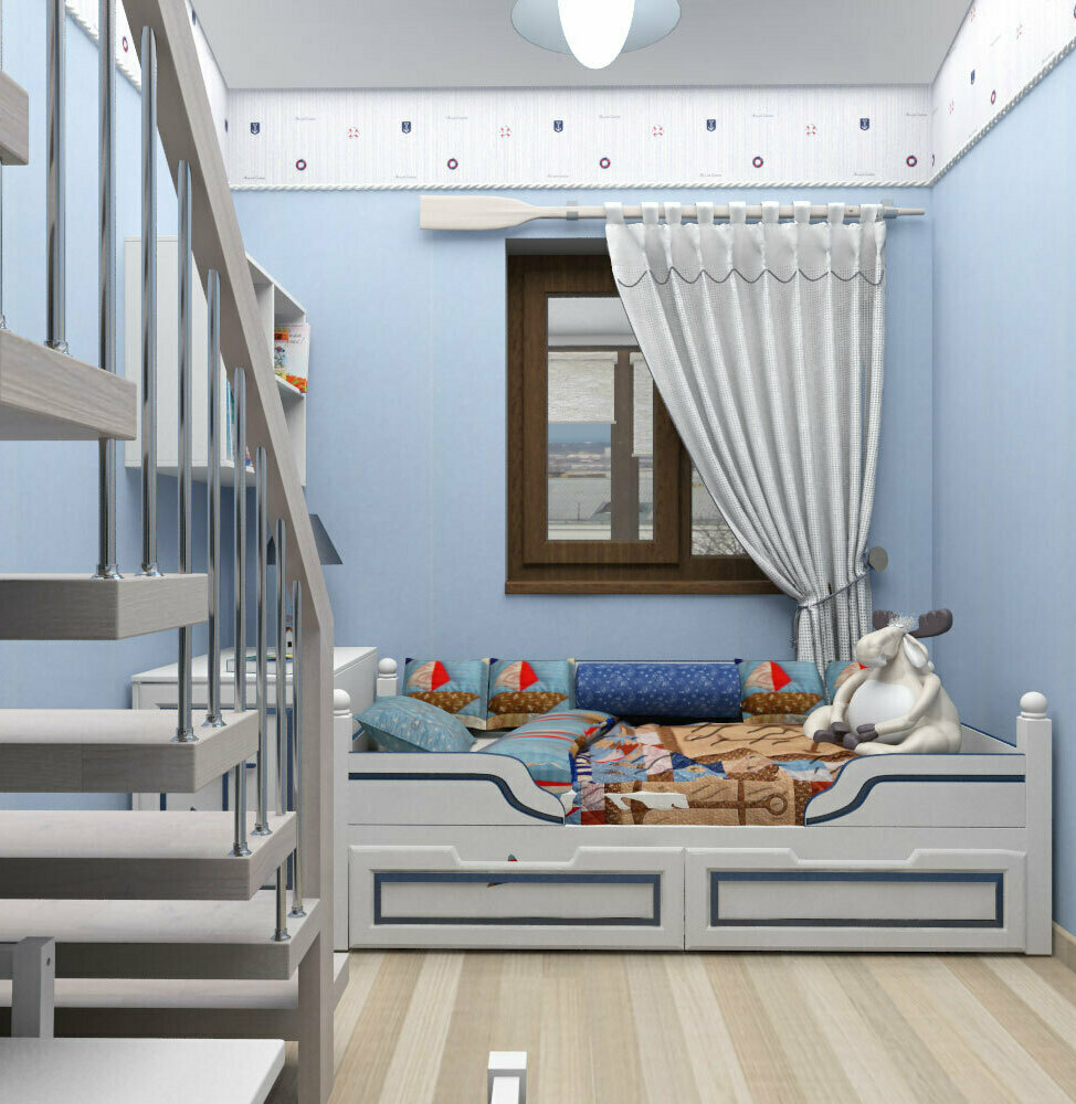 Дизайн детской комнаты в морском стиле