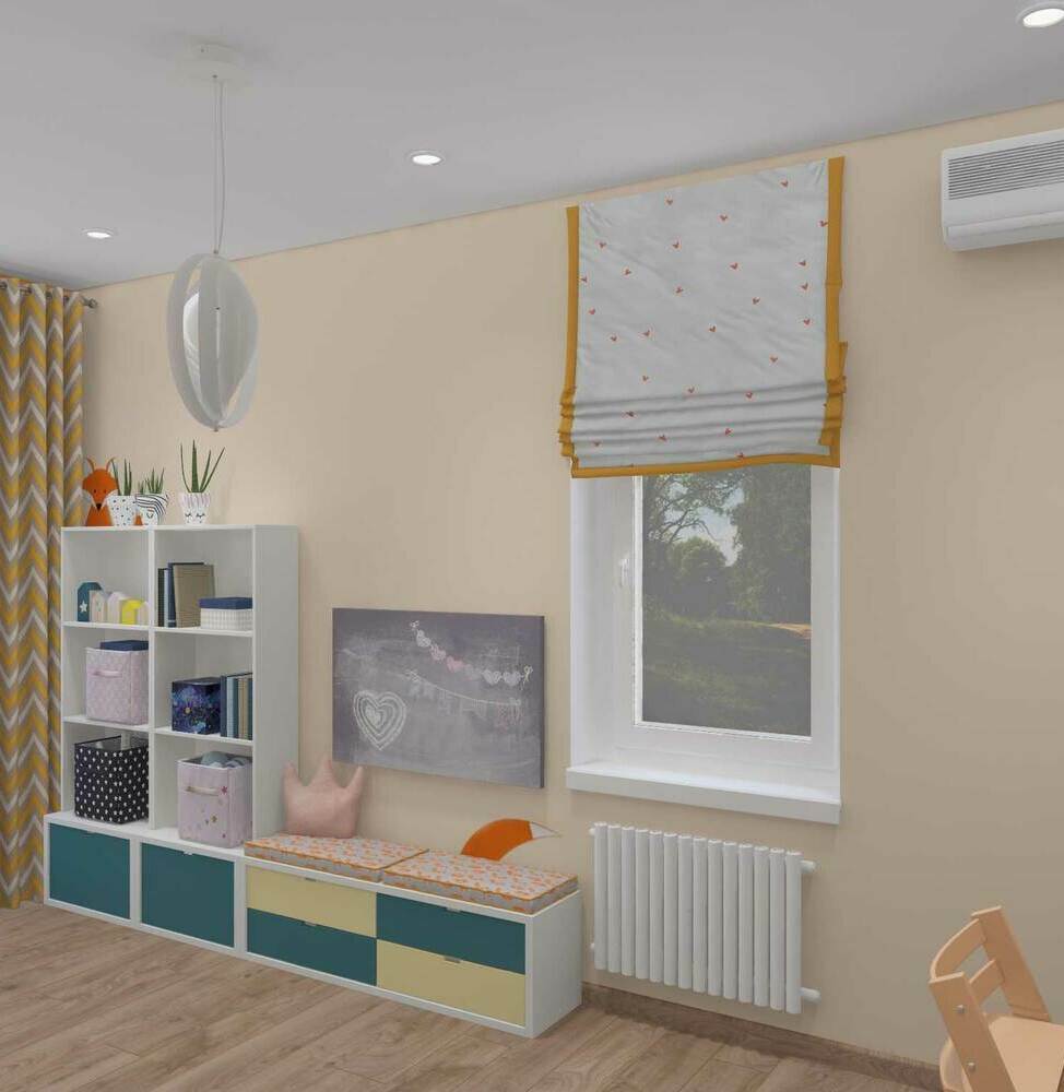 Дизайн детской комнаты "Посчитай лисичек"
